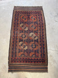 Small Nomadic Vintage Rug / 3' x 5'7 Persian Baluch Rug #4403