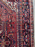 10x14 Tribal Antique Persian Heriz Rug #3668