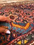 Antique Persian Scatter Rug / 2’4 x 4’3 Hamadan Rug #4368