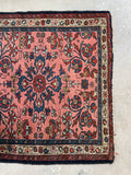 Small Persian Rug / Blush Rug / 3’9 x 6’9 Antique BIbikabad Rug #3232