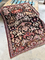 Antique Tribal Rug / 3’8 x 5’4 Caucasian Rug #4024