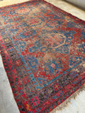 Worn Antique Soumak Flat Weave 7’5 x 12’5