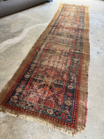 Worn Antique Persian Camel Hair Runner #4252ML