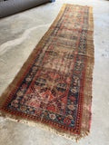 Worn Antique Persian Camel Hair Runner #4252ML