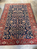 7x10 Navy Blue Persian Mahal Rug #4010