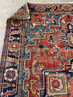 7x10 Antique Persian Heriz Rug #3085