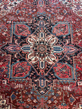 Large Persian Heriz Rug / 8’2 x 11’6 Antique Heriz #4414