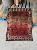 Small Shabby Chic Worn Persian Scatter Rug #4583