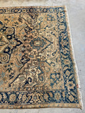 Antique Persian Heriz Rug / 8x11 Vintage Persian Rug #4522