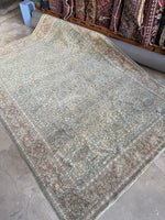 7x10 Muted Vintage Persian Rug #4046