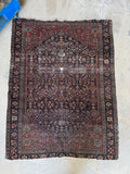 Small Antique Persian Rug / 3’5 x 4’6  Ferahan Rug #4201ML