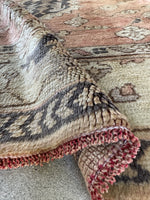 Soft and Silky Antique Oushak Rug / 8’6 x 9’9 Rug #4286