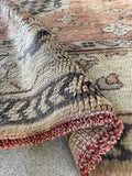 Soft and Silky Antique Oushak Rug / 8’6 x 9’9 Rug #4286