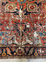 7x10 Antique Persian Heriz Rug #3085