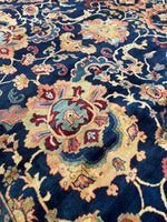 12x18 Vintage Royal Blue Oversize Persian Tabriz Rug #1050
