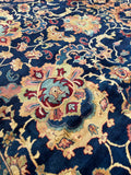 12x18 Vintage Royal Blue Oversize Persian Tabriz Rug #1050