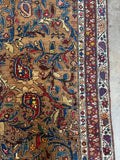 4x10 Vintage Persian Rug / 4x11 Antique Camel Runner #4204ML