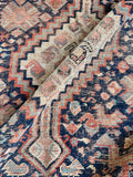 Worn Antique Persian Shabby Chic Shiraz Rug / 4'4 x 6'1 Persian Scatter Rug #4002