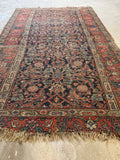 Small Tribal Antique Persian Area Rug / 4’ x 6’3 Bidjar Rug #4402