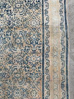 4x6 Muted Ivory and Blue Antique Persian Rug #4223ML