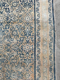 4x6 Muted Ivory and Blue Antique Persian Rug #4223ML