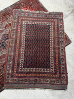 Small Worn Persian Rug / 3'4 x 4'8 Antique Afshar Rug #3595