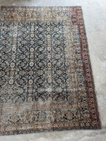 Large Worn Vintage Persian Rug / 7x10 Antique Tabriz Rug #4193