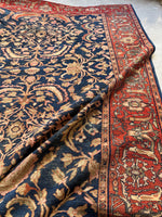 7x10 Navy Blue Persian Mahal Rug #4010