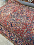 9x12 Antique Persian Heriz Rug #1728