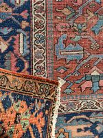 Antique Persian Heriz Rug / 8’9 x 11’4 Heriz Rug #3917