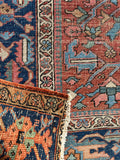 Antique Persian Heriz Rug / 8’9 x 11’4 Heriz Rug #3917