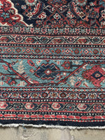 12x15 Navy Blue Antique Persian Rug / Mahal Rug #4146