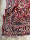 Large Vintage Persian Rug / 9’7 x 12’7 Mahal Rug #4049