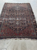Small Antique Persian Rug / 3’5 x 4’6  Ferahan Rug #4201ML