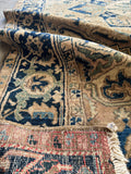 Antique Persian Heriz Rug / 8x11 Vintage Persian Rug #4522