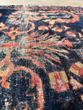 Small Antique Persian Navy Floral Lilihan Rug #4437