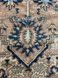 Antique Persian Heriz Rug / 8x11 Vintage Persian Rug #4522