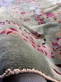 8x10 Art Deco Rug / 1930s Botanical Vintage Rug #4425