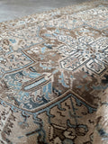 Muted Persian Heriz Rug / 6x9 Neutral Heriz Rug #4156