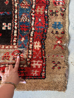 4x10 Camel Hair Antique Persian Runner #4243ML