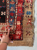 4x10 Camel Hair Antique Persian Runner #4243ML
