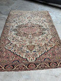 Muted Floral Persian Rug / Ferahan Sarouk #4306
