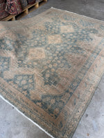 Muted Vintage Persian Rug / 5'8 x 7'6 Afshar Rug #4158