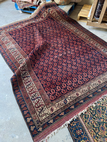 5x7 Vintage Persian Tribal Rug #854ML
