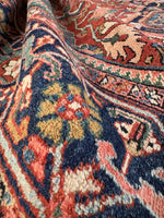 Large Antique Persian Heriz Rug / 8’5 x 12 Rug #2768ML