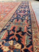 Antique Persian Heriz Rug / 8’9 x 11’4 Heriz Rug #3917