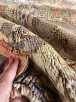 Soft and Silky Antique Oushak Rug / 8’6 x 9’9 Rug #4286