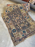 Small Vintage Tribal Rug / 3’3 x 4’7 Rug #4407