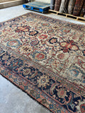 9x12 Worn Persian Rug / Mahal Rug #4191