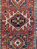 Small Vintage Persian Heriz Rug / 3’2 x 4’4 Rug #3706